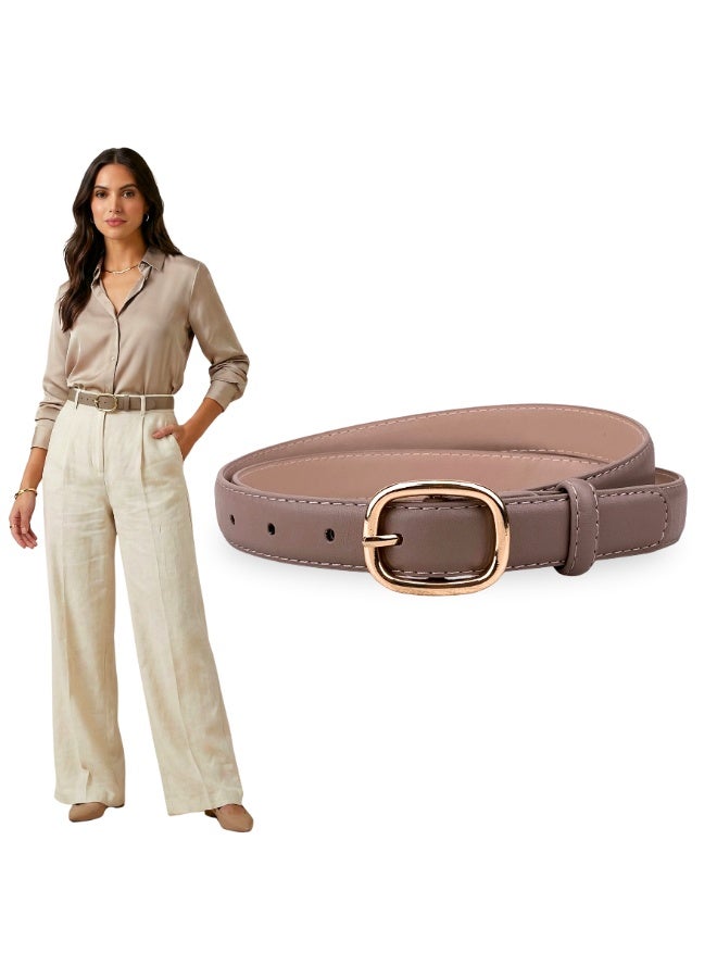 Classic Milano Women's Belt with Gift Box | Faux Leather Ladies Belt for Dresses, Jeans & Gowns | Stylish Womens Belt | Adjustable Girls Belt | Belt for Women with Elegant Buckle - Image 1